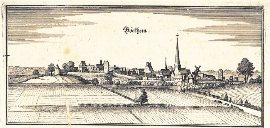 Matthäus Merian d. A.: Ansicht der Stadt Beckum von 1647